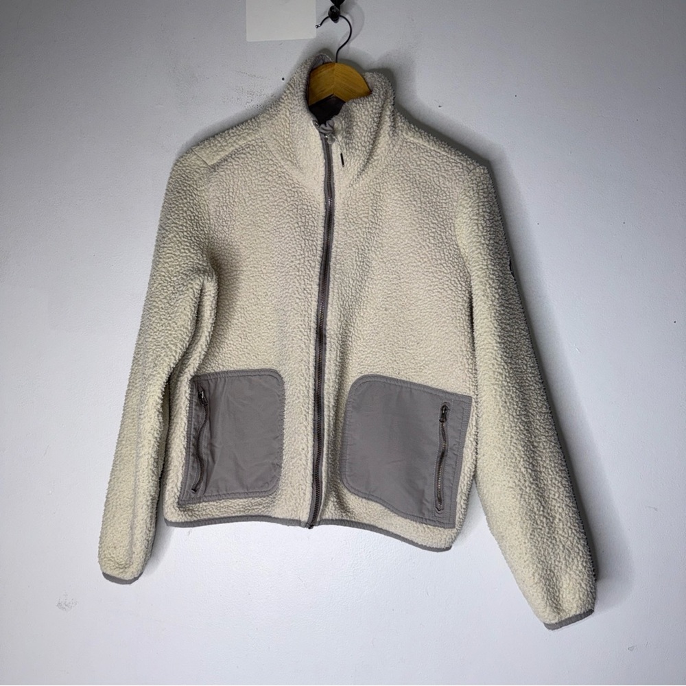 Vuori Womens Alpine Sherpa Cream/Grey Size XS